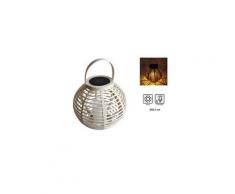 Lampion d'exterieur - lanterne d'exterieur lanterne colorée en plastique ø22,5 x h20 cm - blanc