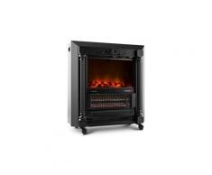 Grenoble Cheminée électrique ventilateur chaud noir