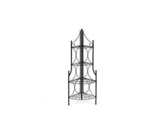 Etagère de jardin pour plantes en fer 4 niveaux escalier noir 106 cm helloshop26 2201066