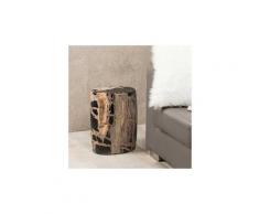 Tabouret bois fossilisé