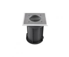 Spot encastrable au sol carré set de 3 extérieur (10x10x12cm) led approprié / gu10 / ip65-67 acier inox lampe lumière souterraine helloshop26 2401039