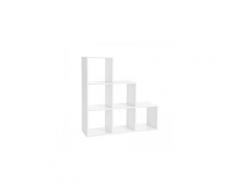 Etagère escalier 6 casiers blanc