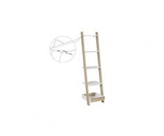 Sobuy® frg229-wn étagère échelle escalier bibliothèque 5 niveaux rangement séjour salon salle de bain décoration bureau