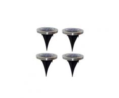 4pcs solaire lumière sous sol avec 10led lampe d'extérieur chemin de jardin platelage s835