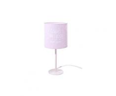 Lampe à poser pour enfant en métal et polyester - dim : d 13 x h 25 cm - pegane -