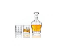 Carafe en verre et 2 verres à whisky spirit