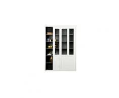 Vince - vaisselier en bois 2 portes coulissantes - couleur - blanc