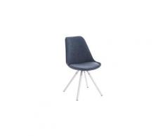 Distingué chaise de salle à manger, de cuisine, de salon windhoek en tissu rond blanc