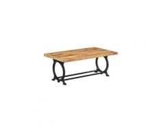 Bancs serie montevideo banc de salle à manger bois de manguier et fonte 110x45x47 cm