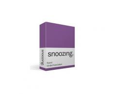 Snoozing drap-housse enfant en flanelle - flanelle 100% coton gratté - berceau (40x80 cm) - mauve