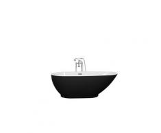 Baignoire autoportante moderne noire de forme ovale