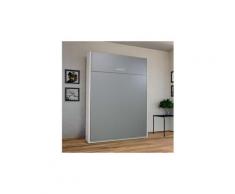 Armoire lit escamotable 2 personnes - wally - l 165 x l 45/213 x h 220 - neuf