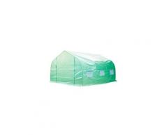 Serre tunnel de jardin 3,5 x 3 x 2 m grande taille 6 fenêtres vert