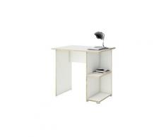 en m/élamin/é Gris Mat et Blanc Bureau Informatique Table dordinateur avec Rangement Ouvert 2 tablettes lat/érales IDIMEX Bureau pour Enfant ou Adulte Nova