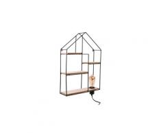 Etagère murale lumineuse oscar - l. 36 x h. 50 cm - noir