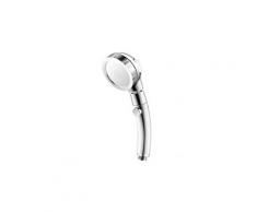 Pommeau de douche technologie de suralimentation rotative design à un bouton universel argent