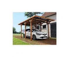 Carport en bois traité enzo - 15,72 m²