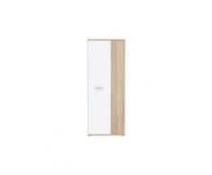 Icaverne meuble a chaussures armoire a chaussures style contemporain décor chene sonoma et blanc mat - l 69 cm