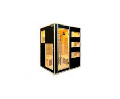 Sauna infrarouge 3/4 places gamme prestige mikeli iii - l150*p130*h190cm - 2250w - noir