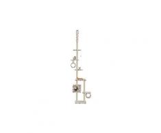 Arbre à chat avec griffoirs en sisal 260 cm beige motif pattes