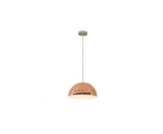 Lustre suspension style néo-rétro 40 w 230 v longueur réglable ø35 x 18h cm métal martelé cuivré