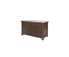 Coffre de rangement 90x40x55 cm en pin foncé - guven