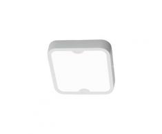 Plafonnier carré extérieur alfena-s led salle de bain c18 cm ip44 - blanc