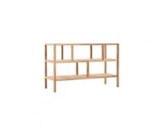 Etagère armoire meuble design de salle de bain bois de noyer massif 100 cm helloshop26 2702062/2