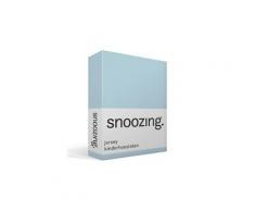 Snoozing drap-housse enfant en jersey - jersey 100% coton - berceau (40x80 cm) - bleu