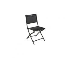 Chaise de jardin pliante métal modula gris anthracite/graphite