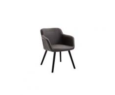 Chic chaise de salle à manger, de cuisine, de salon tarawa-sud cuir synthetique coffee