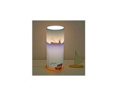 Lampe de chevet chambre d'enfant pirate pêcheur mer
