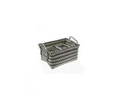 Set de 3 paniers de rangement pour salle de bain osaka noir et blanc