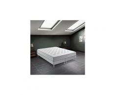Ensemble matelas ressorts ensachã©s + sommier tapissier garnissage mã©moire de forme challenge 2x80x200
