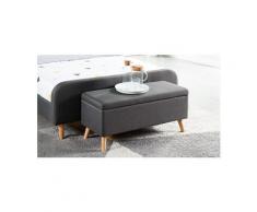 Banc coffre anthracite 100 cm - collection dan