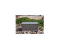 Coffre d'exterieur - rangement d'exterieur coffre de rangement de jardin - en bois d'acacia blanchi