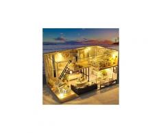 3d en bois bricolage maison miniature meubles led maison puzzle décorer des cadeaux créatifs jouets éducatifs