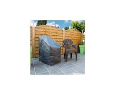 Housse de protection 6 chaise empilées 68x68xh110 cm gris/noir graphite