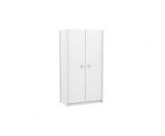 Armoire enfant coloris blanc/rose - dim : 108.6 x 56.1 x 200 cm -pegane-
