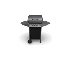 Icaverne - barbecues moderne barbecue au gaz avec 2 zones de cuisson noir