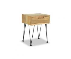 Table de nuit chevet commode armoire meuble chambre 40 x 30 x 50 cm teck helloshop26 1402043