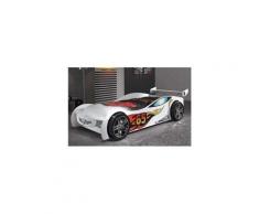 Lit voiture 246,6 x 111 x 66 cm coloris blanc