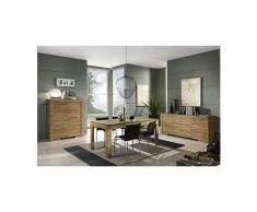 Salle à manger complète contemporaine galia - l 137 cm - avec rallonge