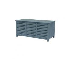 Coffre de jardin en bois macao - 130 x 64 x 60 cm - bleu ciel