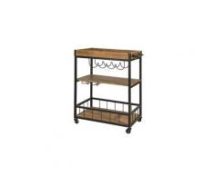 Sobuy® fkw56-n chariot de service cuisine desserte à roulettes chariot commode roulant avec plateau repas amovible