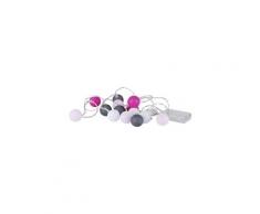 Guirlande boule lumineuse 15 led déco scandinave diamètre 3,5cm rose