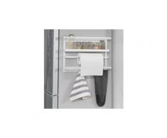 Sobuy® frg247-w étagère à suspendre pour réfrigérateur étagère à épices magnétique en métal - blanc