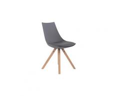 Inedit chaise de salle à manger, de cuisine, de salon tarawa-sud cuir synthetique naturel carré