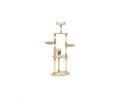 Arbre à chat avec griffoirs en sisal beige 180 cm