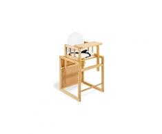 Chaise haute convertible pour bébé en bois de pin massif ape07022